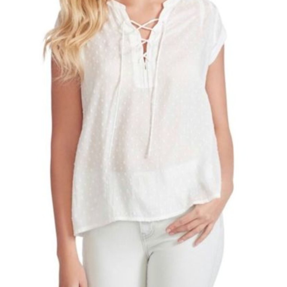 Jessica Simpson Lace Up Cotton Top